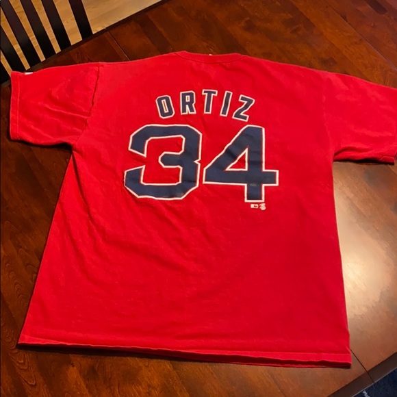 David Ortiz XL Red Sox Tee, Name & Number on back - Picture 2 of 4